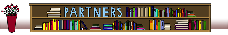 Sant Jordi NYC 2020 partners Sant Jordi NYC 2020 - Partners illustration bookshelf